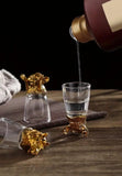 Twelve Zodiac , Liquor Wine Shot Glass Set in Gold Finish -PAL001ZG