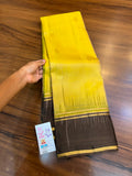 Sharmila , Yellow and Black color combination Pure kanjivaram silk saree for women -SACHI001YB