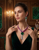 Amelia , Designer Stone studded Necklace Set for women -SANDY001DS
