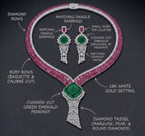 Amelia , Designer Stone studded Necklace Set for women -SANDY001DS