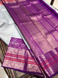 Riddhi Siddhi , Elegant Traditional Handwoven Kanjivaram Silk Saree for Women -SACH001RS