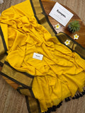 Renjini , Elegant Yellow Shade Mul Cotton Saree with Blouse Piece for women -SANTI001YS