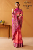 Pink Shade Modal Fancy Cotton Saree with Pochampalli Borders and Pallu -OEK001P