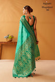 Beautiful Green shade Modal Fancy Cotton Saree with Pochampalli Borders and Pallu -OEK001GR