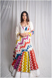 White color Rayon Lehenga with Heavy Multy Lace Print Fabric -SSS001BW