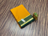 Leela , Golden Yellow and Green Color combination Pure Mysore Silk Saree -SACH001YG