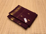 Narayani , Maroon Shade Kanjivaram Silk Saree for women -SACH001MKS