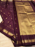 Narayani , Maroon Shade Kanjivaram Silk Saree for women -SACH001MKS