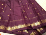 Narayani , Maroon Shade Kanjivaram Silk Saree for women -SACH001MKS