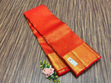 Kashvi , Red Bridal Kanjeevaram Brocade Silk Saree for women -SACH001RS