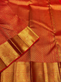 Kashvi , Red Bridal Kanjeevaram Brocade Silk Saree for women -SACH001RS