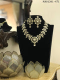 Anagha , elegant Gold Finish Kundan Necklace Set for women - LUCKY001KN