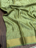 Niharika , Pastel Green Brocade Mysore Silk Saree for women -SACH001MSB
