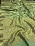 Niharika , Pastel Green Brocade Mysore Silk Saree for women -SACH001MSB