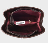 Tan Brown Premium Classy Leather Look Elephant Design  Broad Belt Sling Bag for women -GUP001TBR