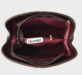 Deep Brown Premium Classy Leather Look Elephant Design Broad Belt Sling Bag for women -GUP001TBR