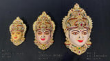 Traditional Stones Decorated Tanjore Finish Decorated Amman Face for Puja2026-LUCKY001SF