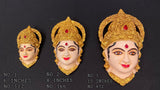 Traditional Ruby Decorated Antique Finish Decorated Amman Face for Puja2026-LUCKY001AF