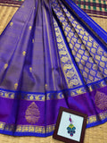 Charmila , Handwoven pure Kanchipuram silk saree with Handwoven Bigbutta Rettaipettu Border on one side-SACH001RP