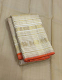 Jayabarathi , Pure Kanchipuram Silk Hand Woven 2G Pure Zari Tissue hand weaving butta rich pallu with blouse -SACH001GTS
