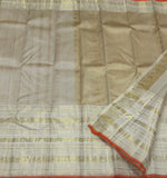 Jayabarathi , Pure Kanchipuram Silk Hand Woven 2G Pure Zari Tissue hand weaving butta rich pallu with blouse -SACH001GTS