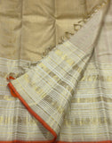 Jayabarathi , Pure Kanchipuram Silk Hand Woven 2G Pure Zari Tissue hand weaving butta rich pallu with blouse -SACH001GTS