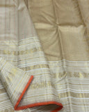Jayabarathi , Pure Kanchipuram Silk Hand Woven 2G Pure Zari Tissue hand weaving butta rich pallu with blouse -SACH001GTS