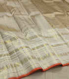 Jayabarathi , Pure Kanchipuram Silk Hand Woven 2G Pure Zari Tissue hand weaving butta rich pallu with blouse -SACH001GTS