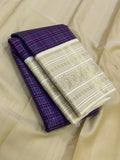 Mythili , Pure Kanchipuram Silk Hand Woven 2G Pure Zari checks Korvai border rich pallu -SACH001KB