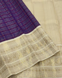 Mythili , Pure Kanchipuram Silk Hand Woven 2G Pure Zari checks Korvai border rich pallu -SACH001KB