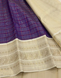 Mythili , Pure Kanchipuram Silk Hand Woven 2G Pure Zari checks Korvai border rich pallu -SACH001KB