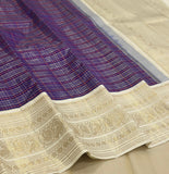 Mythili , Pure Kanchipuram Silk Hand Woven 2G Pure Zari checks Korvai border rich pallu -SACH001KB