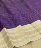 Mythili , Pure Kanchipuram Silk Hand Woven 2G Pure Zari checks Korvai border rich pallu -SACH001KB