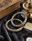 Ramada , Set of 2 , Oxidized Silver Finish Openable kada / Bangles for women -MUSKAN001OK