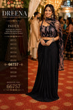 Dreena ,  Black Real Premium Lycra Ready to wear Saree with Fully stitched Blouse -GARI001RWS