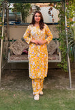 SR Chikankari, Mulmul Printed Palazo Set for women -JASH001MPA