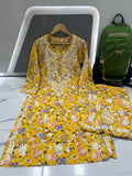 SR Chikankari, Mulmul Printed Palazo Set for women -JASH001MPA