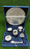 Set of 100 , D.S Metal Mart  German Silver Engraving Pooja Thali Set (7 Pcs)-DS001PCA