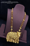 Kamdhenu Rudraksh , Antique Gold Polish Rudraksha  Long Necklace Set with Kamdhenu Pendant -SHAKI001RK