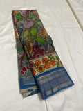 Kausalya , Classic Traditional Penkalamkari Saree for women -SACH001PK