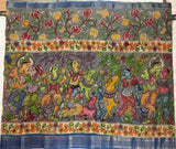 Kausalya , Classic Traditional Penkalamkari Saree for women -SACH001PK