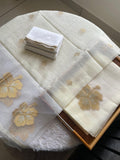 Onam 2026 Special ,Golden Hibiscus Design in Muga Silk Salwar suit material -RIA001SS