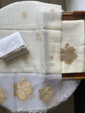 Onam 2026 Special ,Golden Hibiscus Design in Muga Silk Salwar suit material -RIA001SS