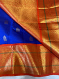 Suparna , Kanjeevaram Silk Saree with small Trendy Rudraksha butties with vaira oosi zari lines -SACHI001KK