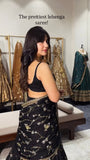 Black Beautiful Lehenga Saree for women -SOC001BBL