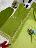 Kareena Kapoor inspired New Ready to wear 3 pc Fancy Kurti with Bottom and Duppatta-SOC001KK