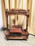 Beautiful Carved Wooden Laddu Gopal jhula -BRIJ001WJ