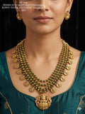 Sulana , Premium Matte Gold Finish Kemp Layered Necklace Set for women -LUCKY001LN