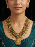 Sulana , Premium Matte Gold Finish Kemp Layered Necklace Set for women -LUCKY001LN