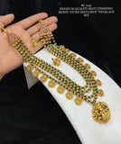Sulana , Premium Matte Gold Finish Kemp Layered Necklace Set for women -LUCKY001LN